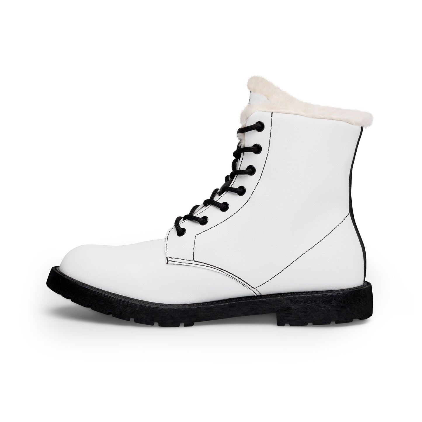 Men's Fur-Lined Leather Boots — Insulated Winter Work Boots with Bluestray Logo