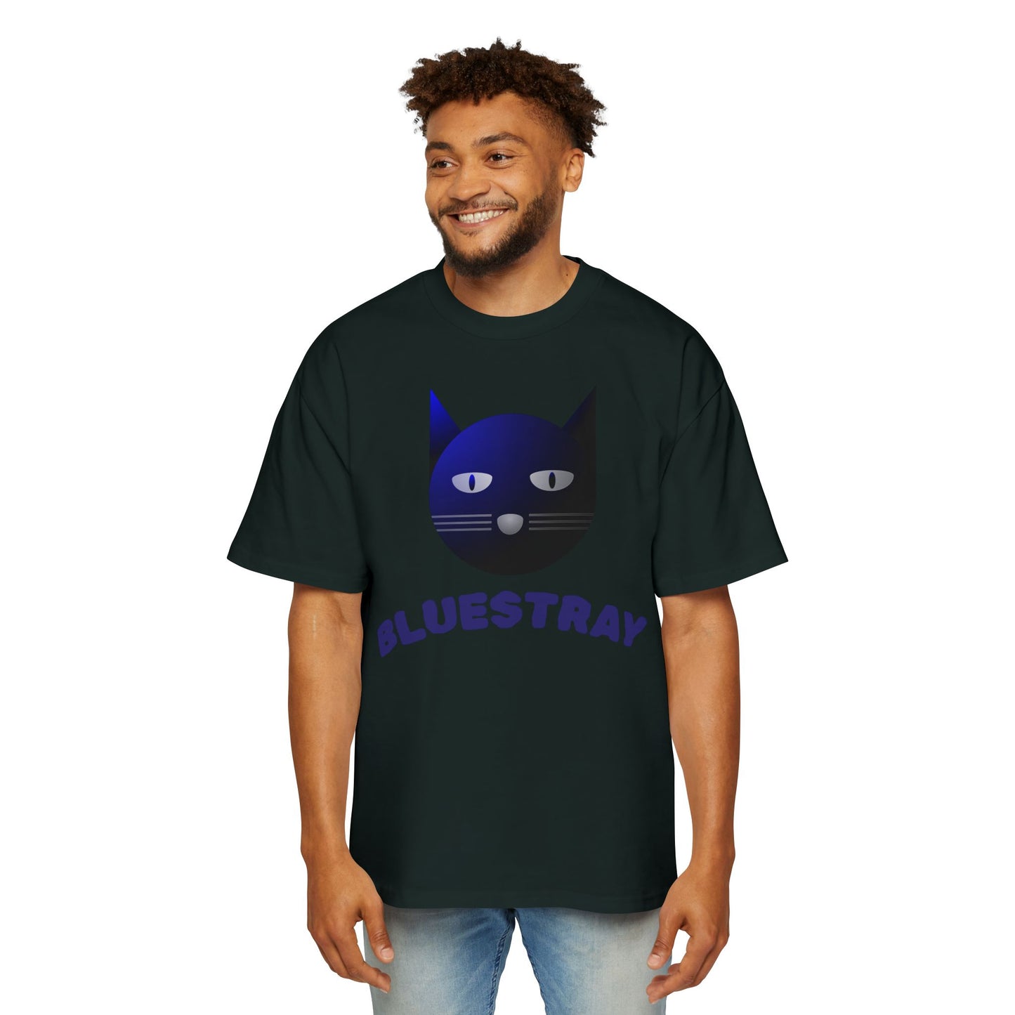 Bluestray Cat Tee — Graphic Men's Oversized T-Shirt