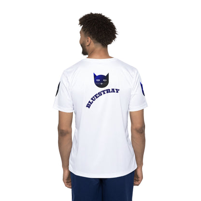 Bluestray Cat Sports Jersey — Men's Athletic Tee with Blue Cat Graphic