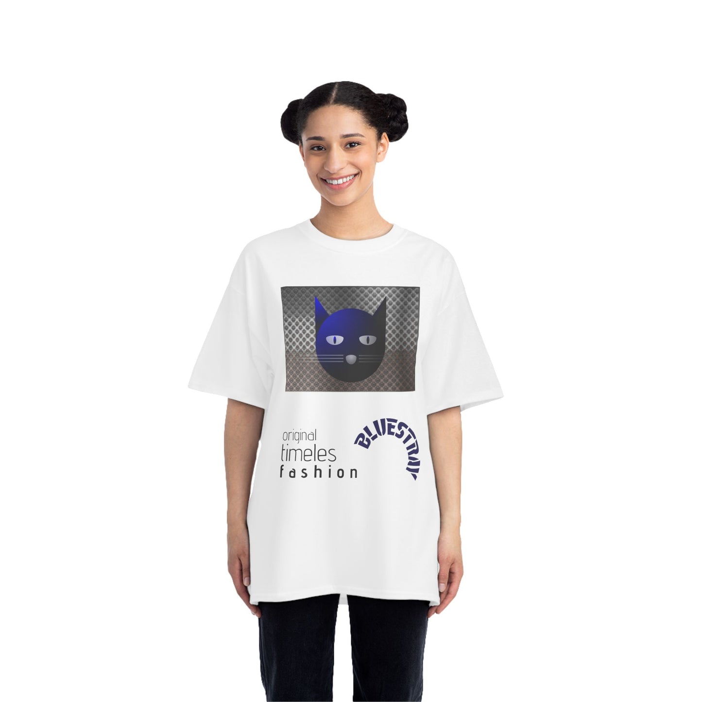 Bluestray Cat Graphic T-Shirt — 'BluesTown' Fashion Tee