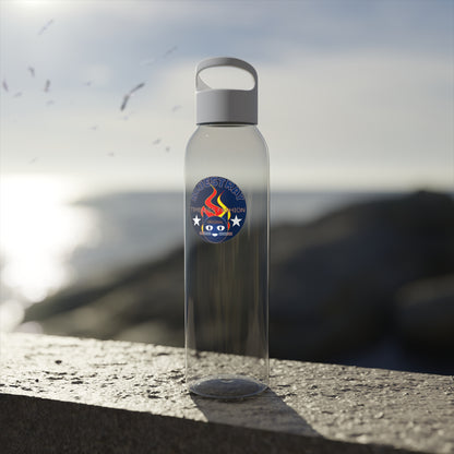 Sky Water Bottle — Clear Reusable Bottle with Nautical Bluestray Logo