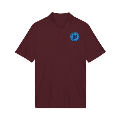 Embroidered Bluestray Cat Patch Polo Shirt — Cute Cat Logo Performance Golf Polo