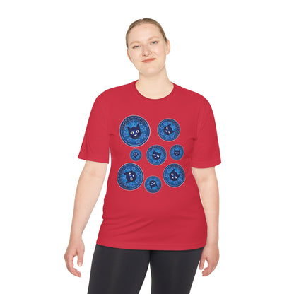 Blue Cat Galaxy Tee — "Bluestray" Graphic Moisture-Wicking Shirt