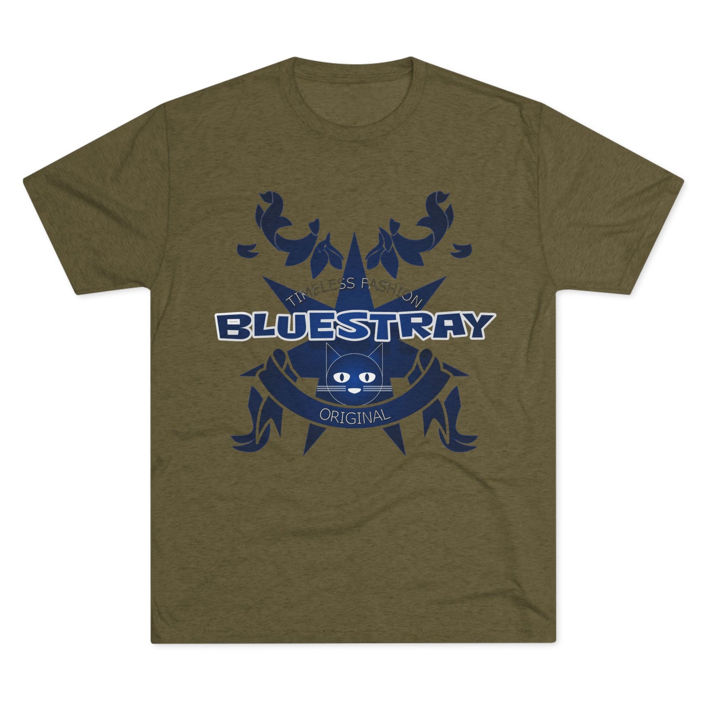 Bluestray Crab Graphic Tee — Nautical Cat Logo Short-Sleeve Shirt