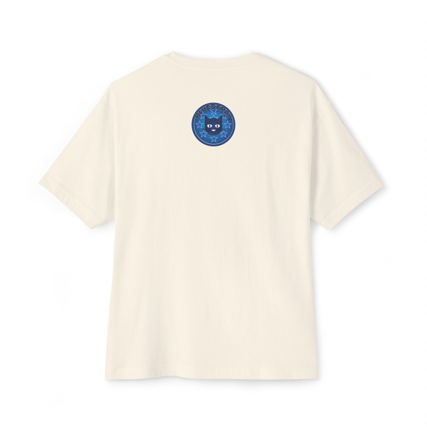 Blue Cat Stars Tee — "Bluestray" Graphic T-Shirt