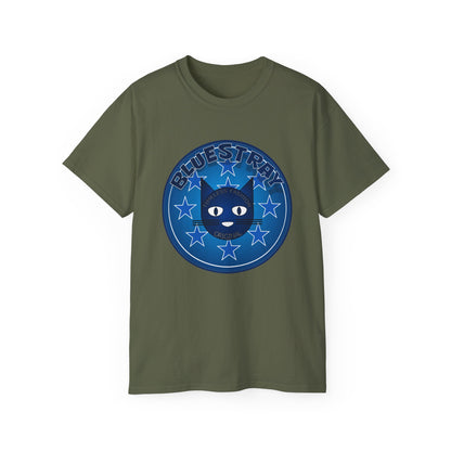 Bluestray Cat T‑Shirt — Blue Star Graphic Tee