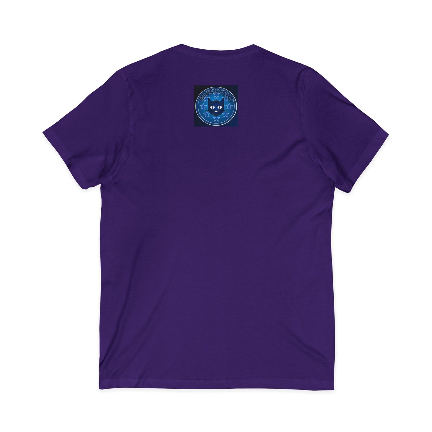 Bluestray Cat V-Neck Tee — Retro Night Sky Cat Graphic Shirt