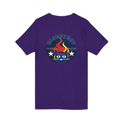 Time Station Equestrian Bluestray Cat V-Neck Tee