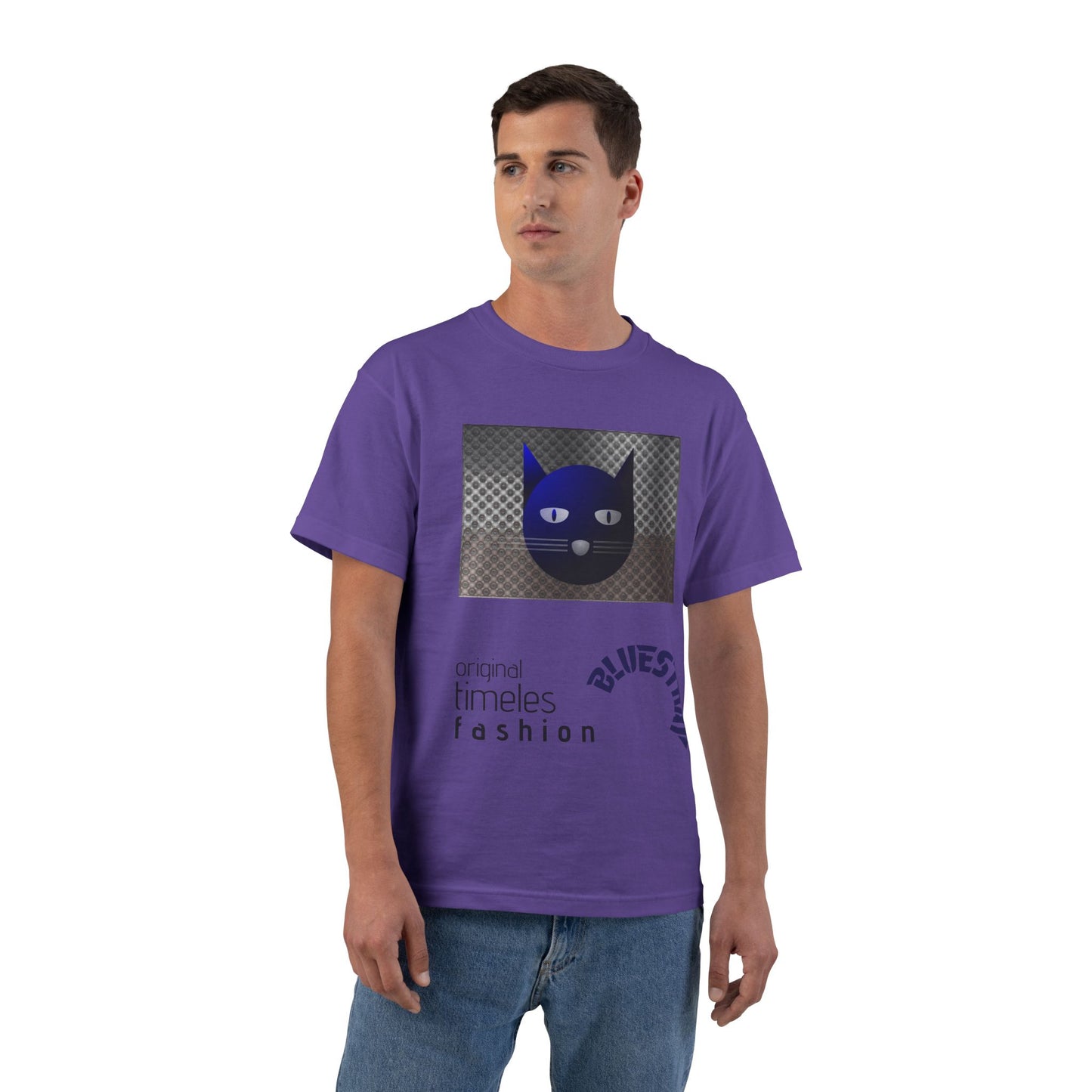Bluestray Cat Graphic T-Shirt — 'BluesTown' Fashion Tee