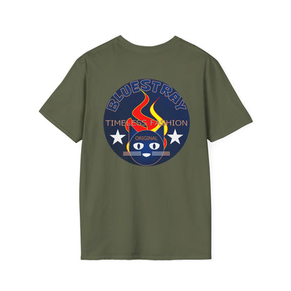 Bluestray 'Timeless Fashion' Graphic T-Shirt — Retro Flame Logo Tee