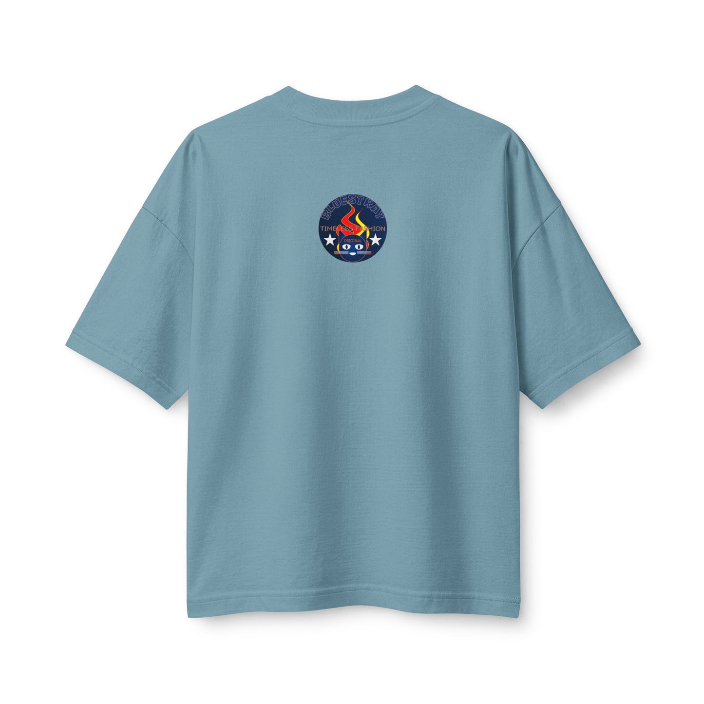 Bluestray Flame Mascot T-Shirt — Retro Campfire Logo Tee