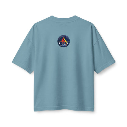 Bluestray Flame Mascot T-Shirt — Retro Campfire Logo Tee