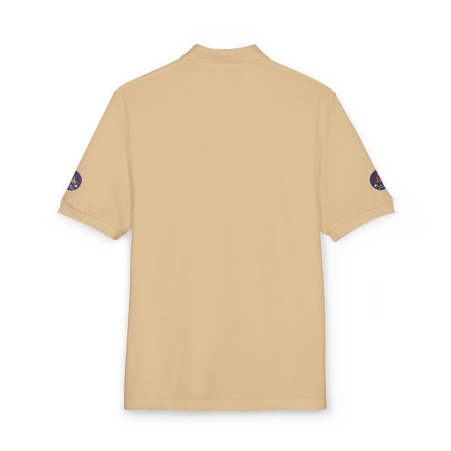 Embroidered Campfire Badge Polo — Outdoor Adventure Bluestray Logo Shirt