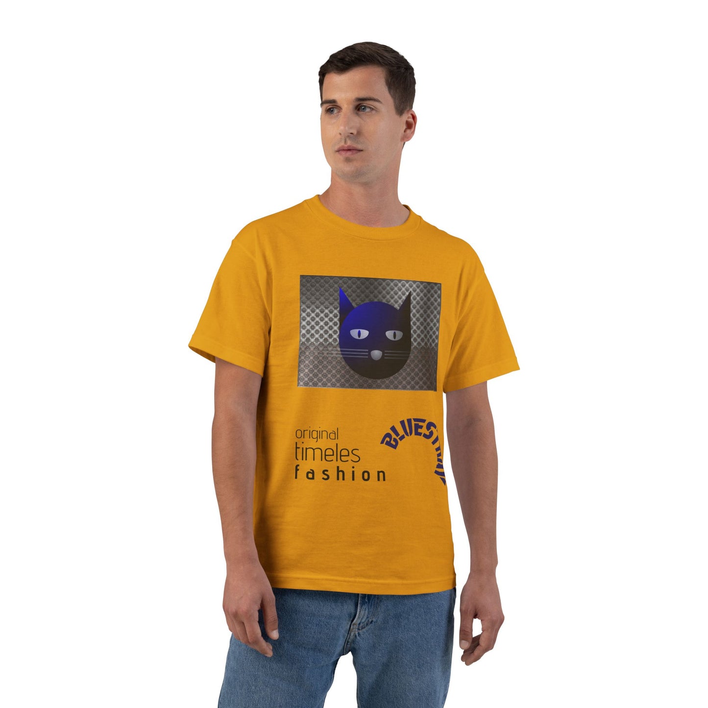 Bluestray Cat Graphic T-Shirt — 'BluesTown' Fashion Tee