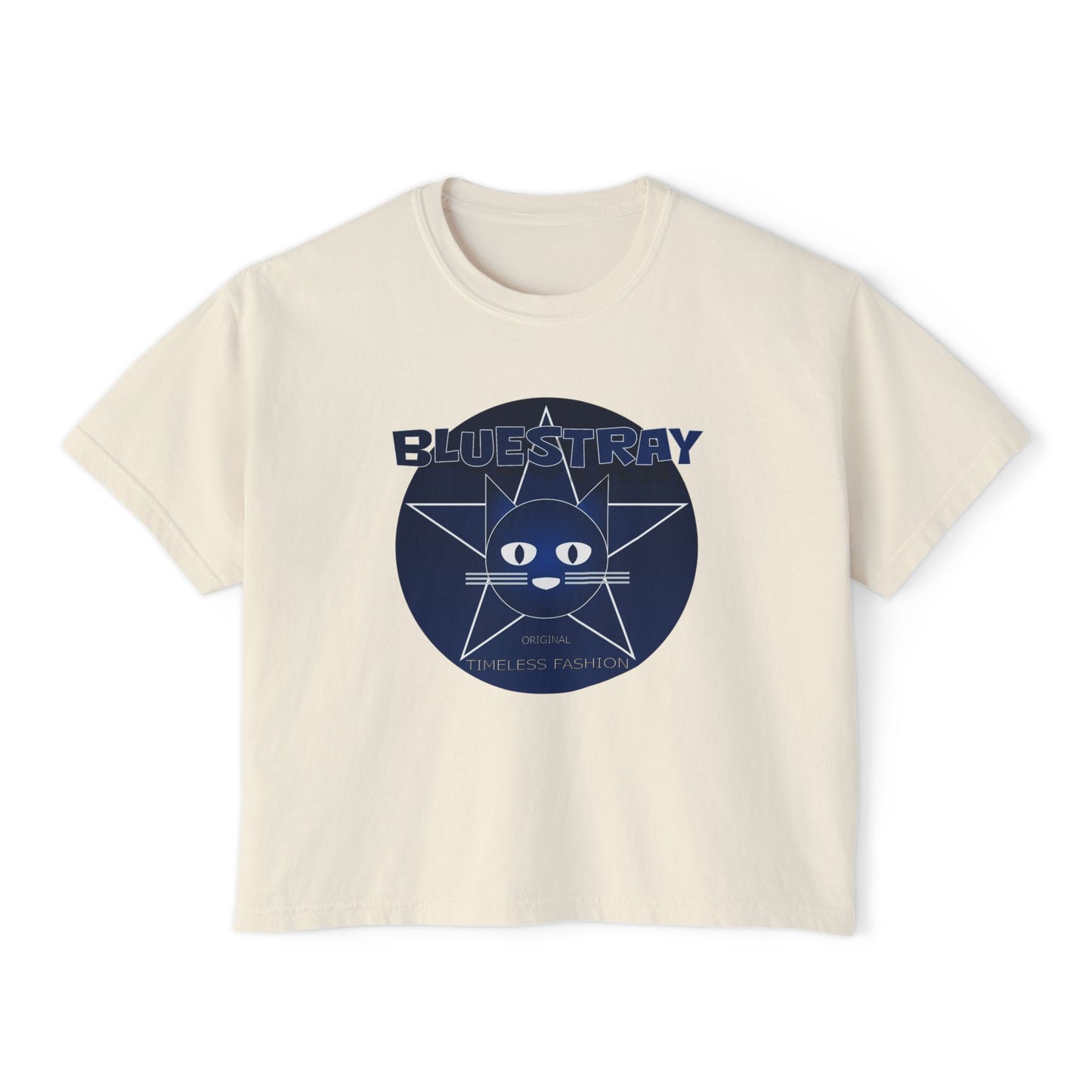 Bluestray Cat Graphic Tee — Women's Boxy Casual Top
