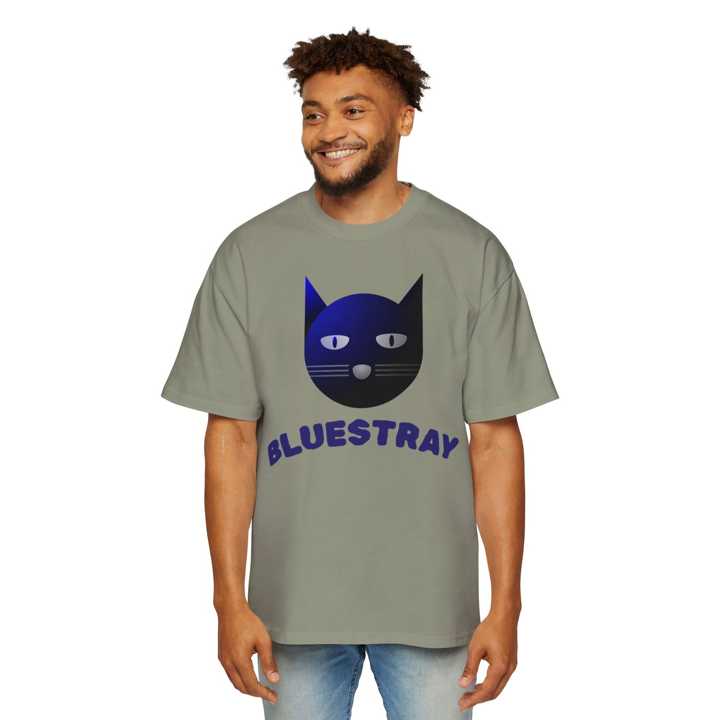 Bluestray Cat Tee — Graphic Men's Oversized T-Shirt