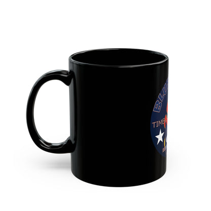Black Ceramic Mug — ‘Bluestray Timeless Fashion’ Cat Logo (11oz & 15oz)
