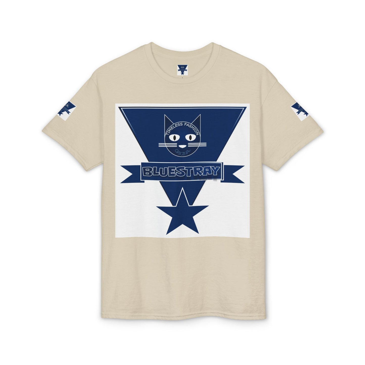 Bluestray Cat Graphic T-Shirt — Retro Star Logo Tee