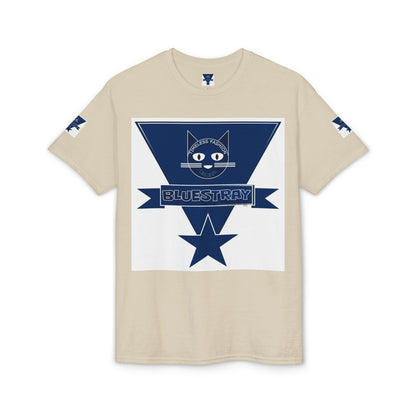 Bluestray Cat Graphic T-Shirt — Retro Star Logo Tee
