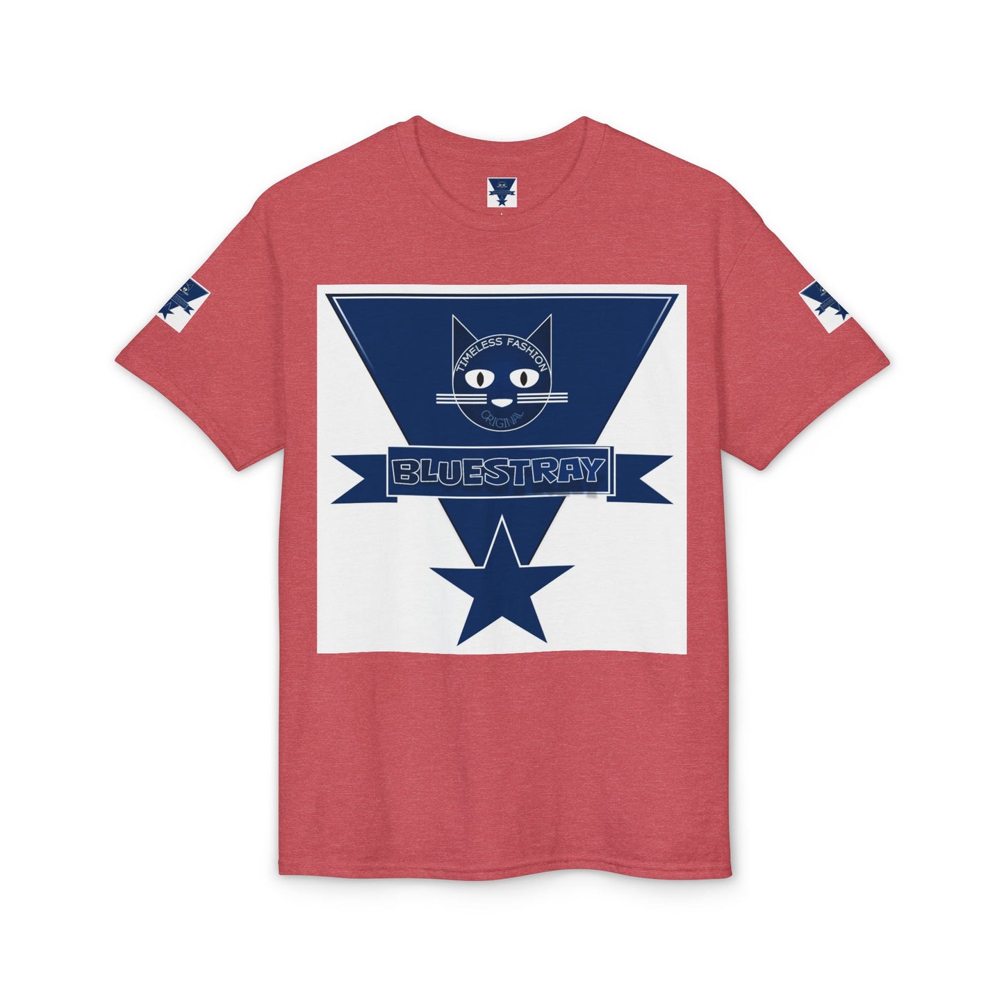 Bluestray Cat Graphic T-Shirt — Retro Star Logo Tee