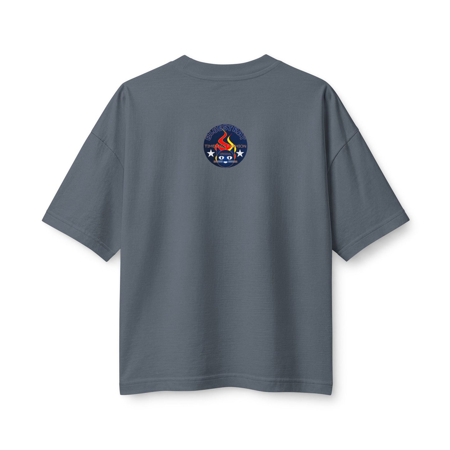 Bluestray Flame Mascot T-Shirt — Retro Campfire Logo Tee