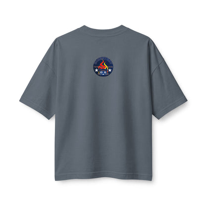 Bluestray Flame Mascot T-Shirt — Retro Campfire Logo Tee