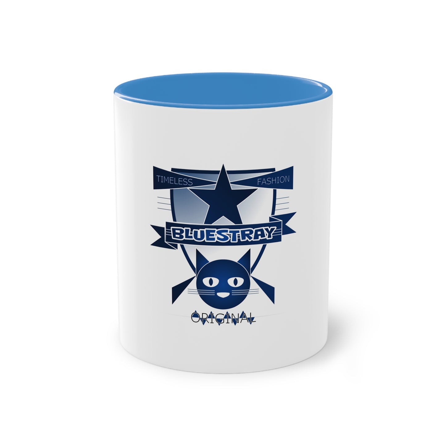 Bluestray Cat Crest Coffee Mug — Two-Tone 11oz