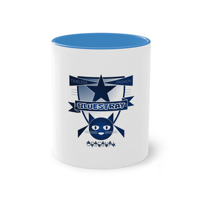 Bluestray Cat Crest Coffee Mug — Two-Tone 11oz