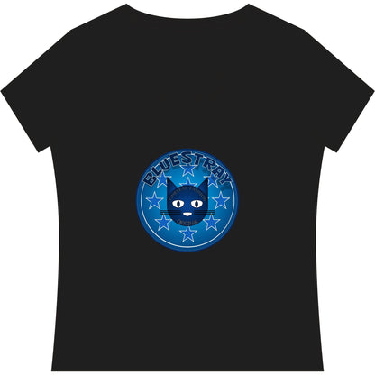 Bluestray Cat V-Neck Tee — Women's Graphic T-Shirt