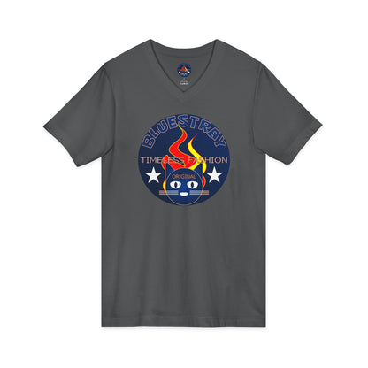 Time Station Equestrian Bluestray Cat V-Neck Tee