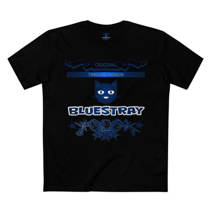 Bluestray Graphic Tee — Retro Cat Logo T-Shirt