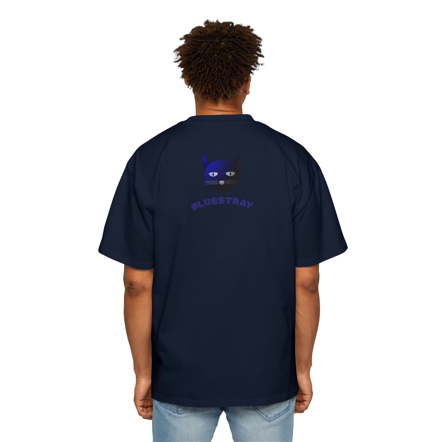 Bluestray Cat Tee — Graphic Men's Oversized T-Shirt