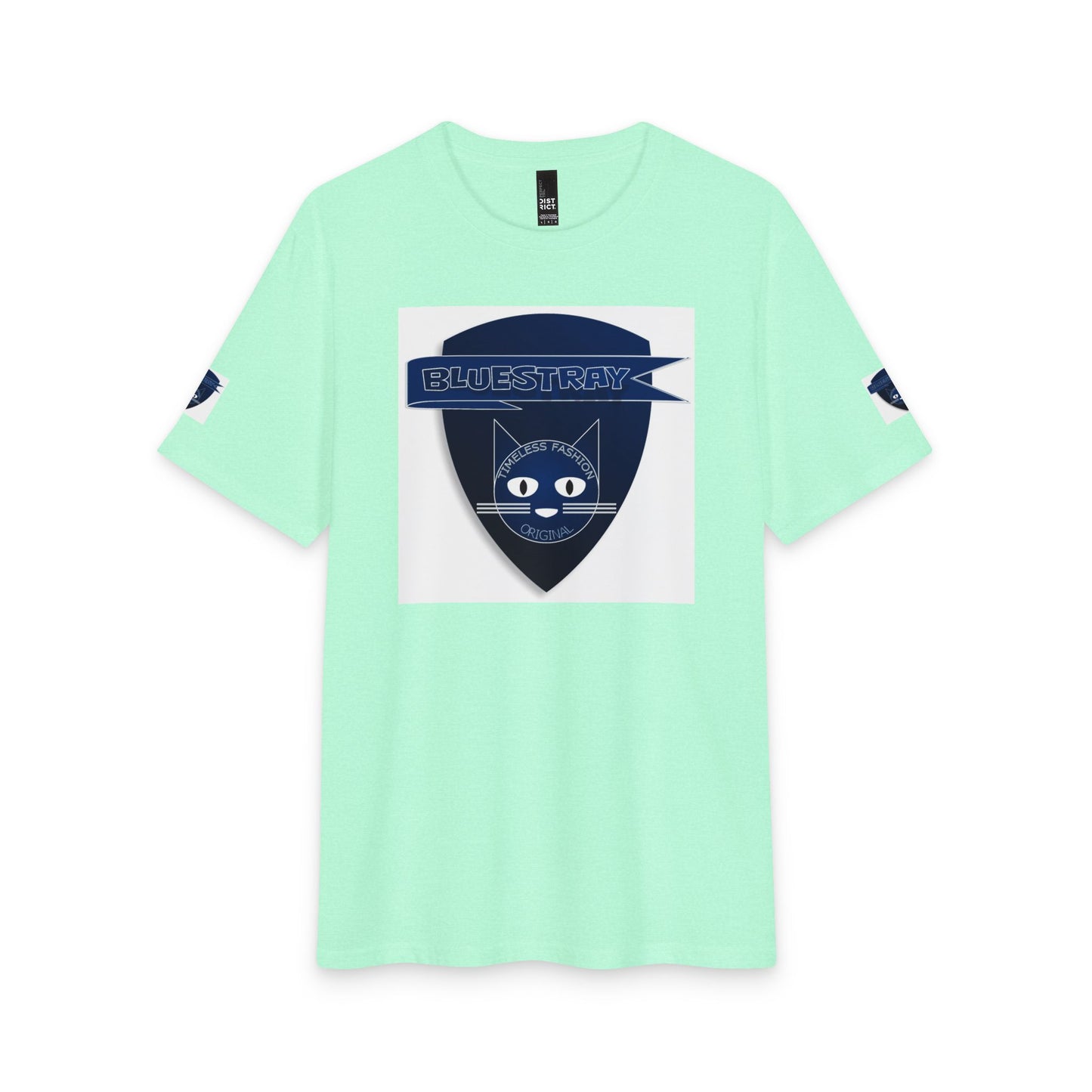 Bluestray Cat Shield T-Shirt — Retro Navy Crest Tee