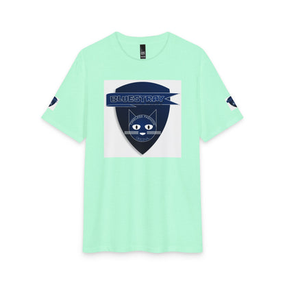 Bluestray Cat Shield T-Shirt — Retro Navy Crest Tee