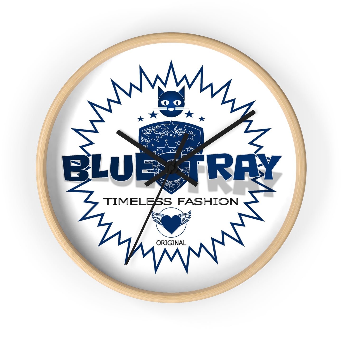 Bluestray Timeless Fashion Wall Clock — Modern Logo Decorative Clock