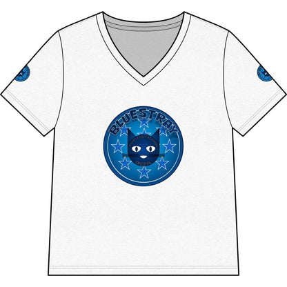 Bluestray Cat V-Neck Tee — Women's Graphic Cat Shirt
