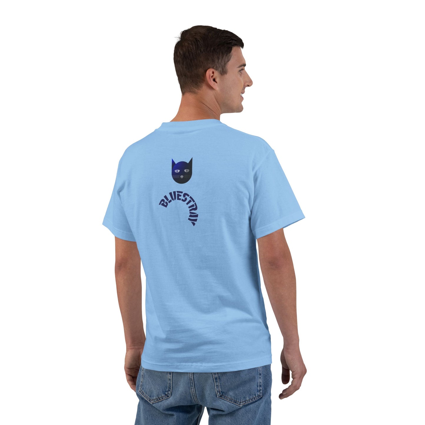 Bluestray Cat Graphic T-Shirt — 'BluesTown' Fashion Tee