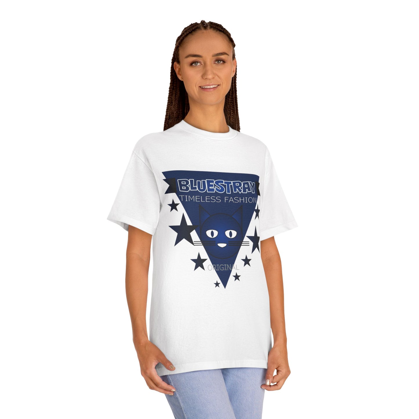 Bluestray Timeless Fashion Tee — Vintage Cat Triangle Logo T‑Shirt