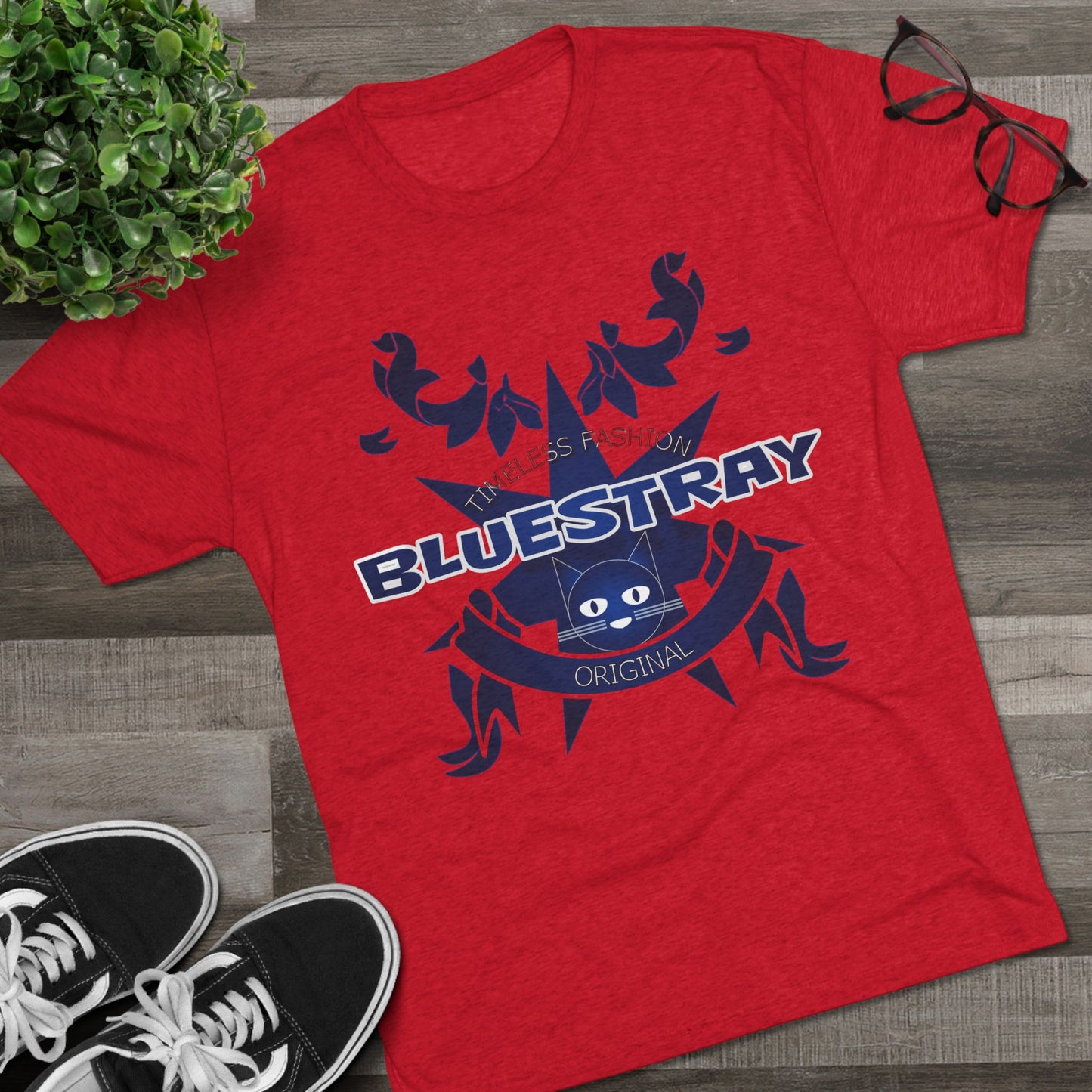 Bluestray Crab Graphic Tee — Nautical Cat Logo Short-Sleeve Shirt