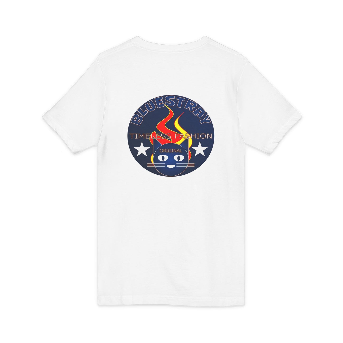 Time Station Equestrian Bluestray Cat V-Neck Tee