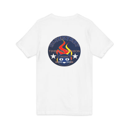 Time Station Equestrian Bluestray Cat V-Neck Tee