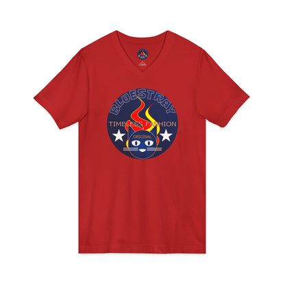 Time Station Equestrian Bluestray Cat V-Neck Tee