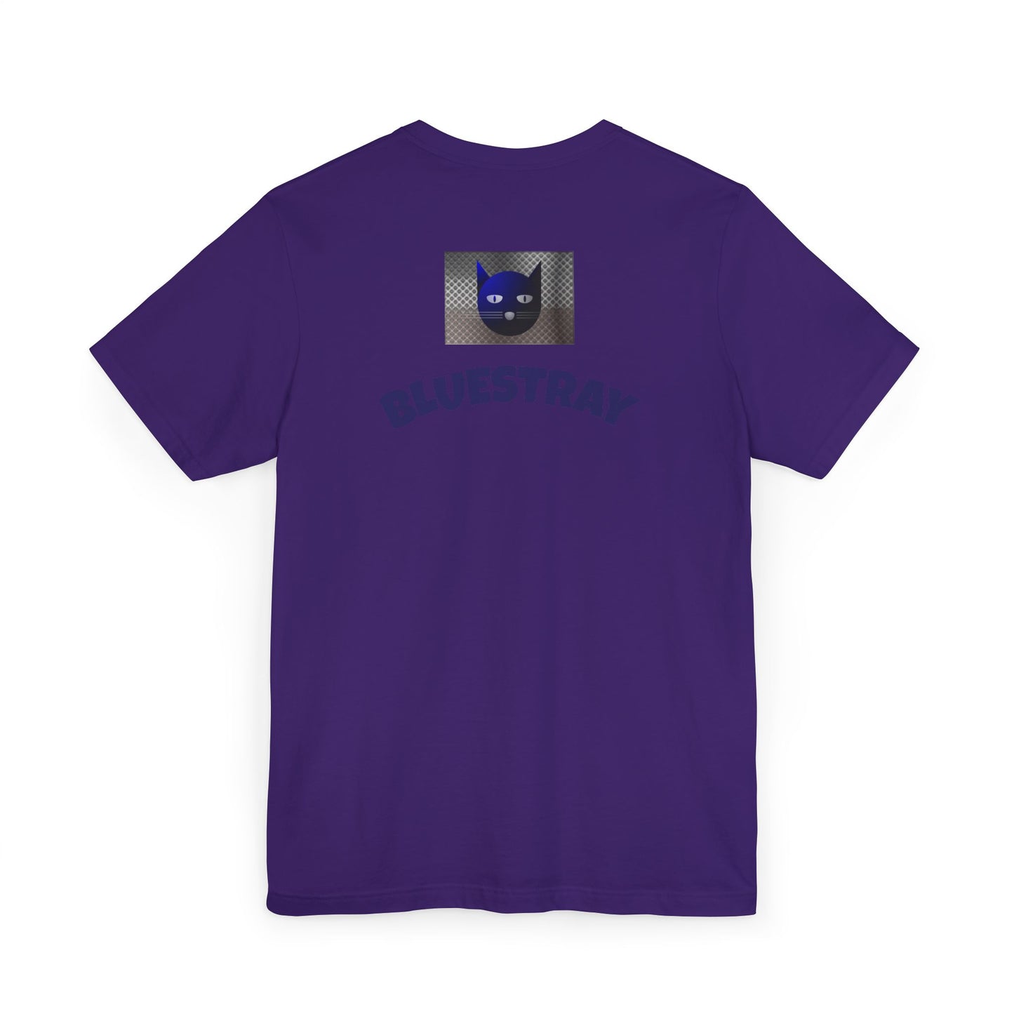 Bluestray Cat Graphic T-Shirt — Retro Blue Cat Logo Tee