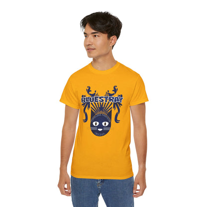 Bluestray Cat Graphic Tee — Retro Nautical Cat Design