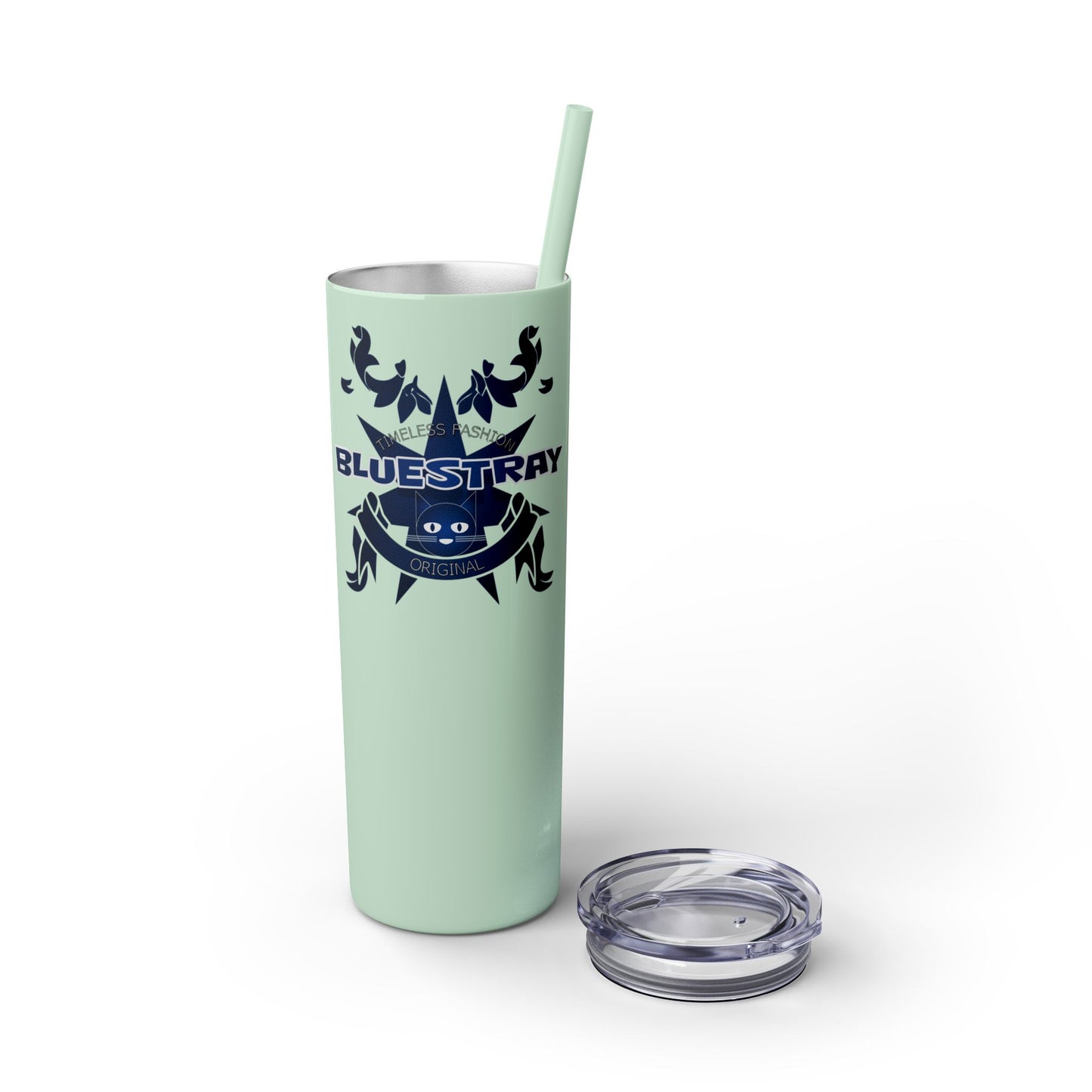 Bluestray Crab Skinny Tumbler — 20oz Stainless Travel Cup with Straw