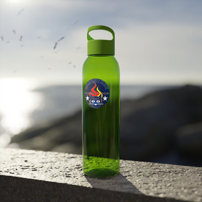 Sky Water Bottle — Clear Reusable Bottle with Nautical Bluestray Logo