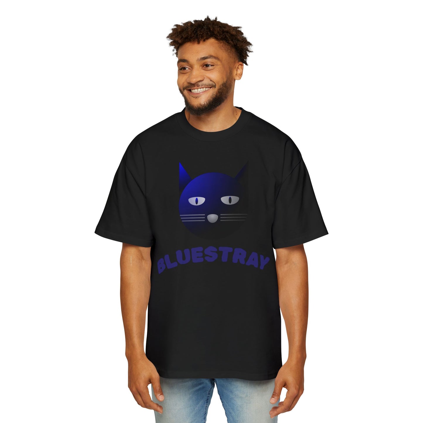 Bluestray Cat Tee — Graphic Men's Oversized T-Shirt
