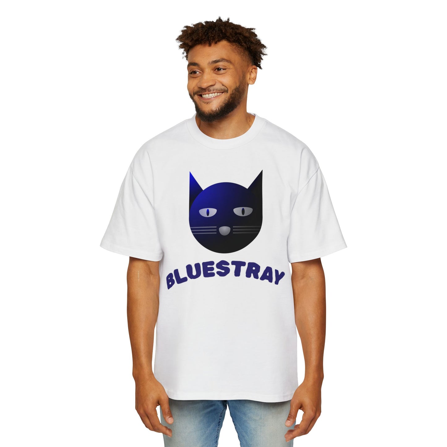 Bluestray Cat Tee — Graphic Men's Oversized T-Shirt