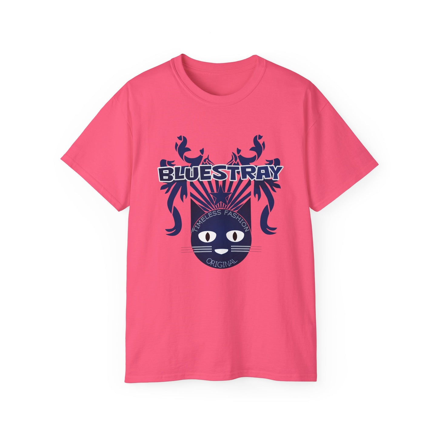 Bluestray Cat Graphic Tee — Retro Nautical Cat Design