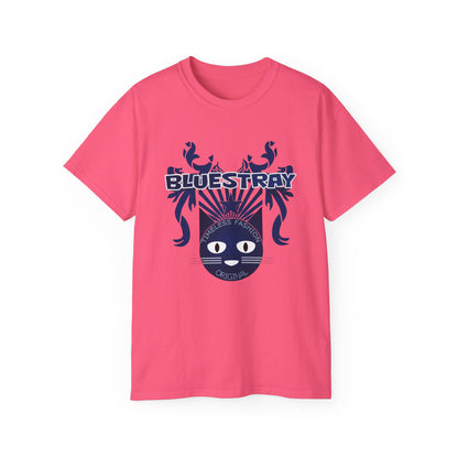 Bluestray Cat Graphic Tee — Retro Nautical Cat Design